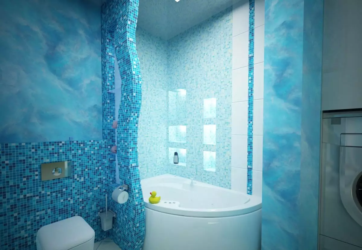 حمام (165 صورة): حوض استحمام ودش في غرفة واحدة. أمثلة جميلة وأنيقة. نختار المنظم. خيارات بيئة العمل، التصميم 10167_107