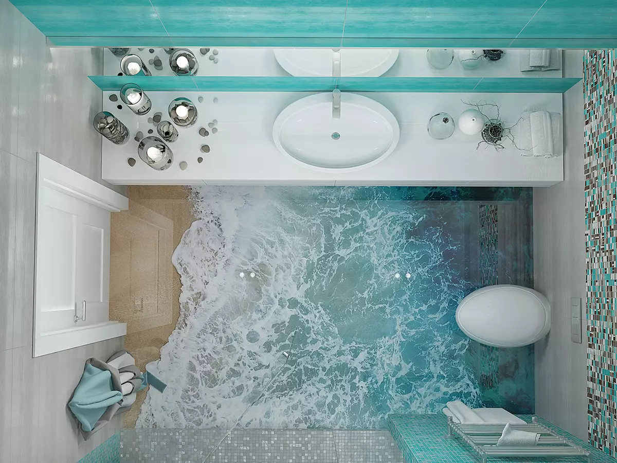 Badkamer (165 foto's): bad en douche in één kamer. Mooie en stijlvolle voorbeelden. We kiezen de organisator. Ergonomie opties, ontwerp 10167_108