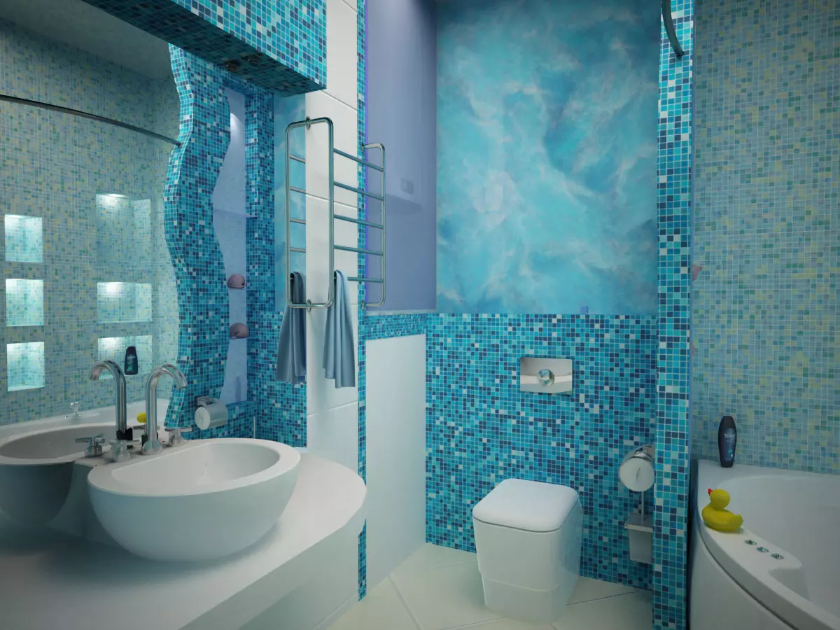 Fürdőszoba (165 fotók): Bath és zuhanyzó egy szobában. Gyönyörű és stílusos példák. A szervezőt választjuk. Ergonómia lehetőségek, tervezés 10167_109