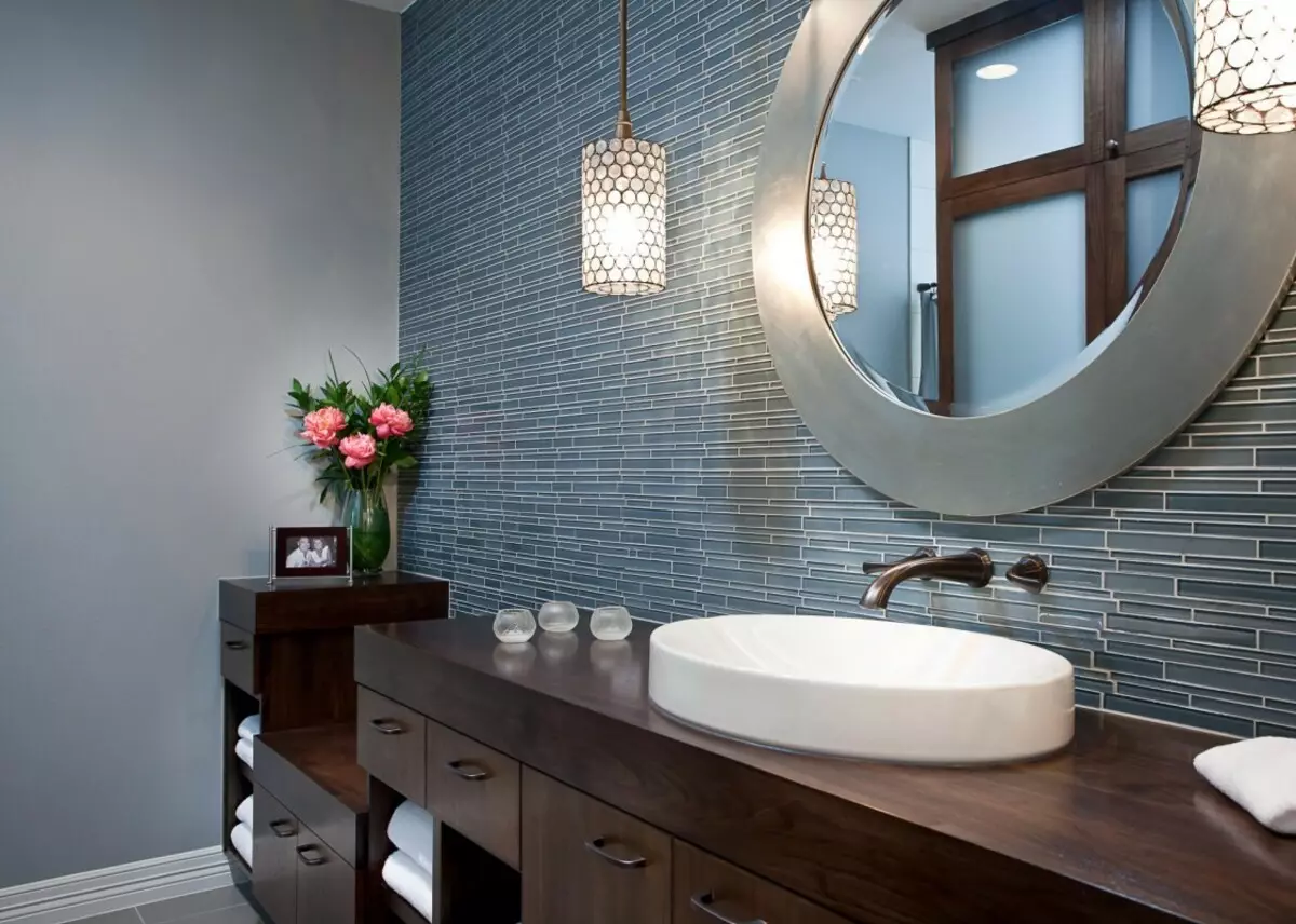 Badkamer (165 foto's): bad en douche in één kamer. Mooie en stijlvolle voorbeelden. We kiezen de organisator. Ergonomie opties, ontwerp 10167_156