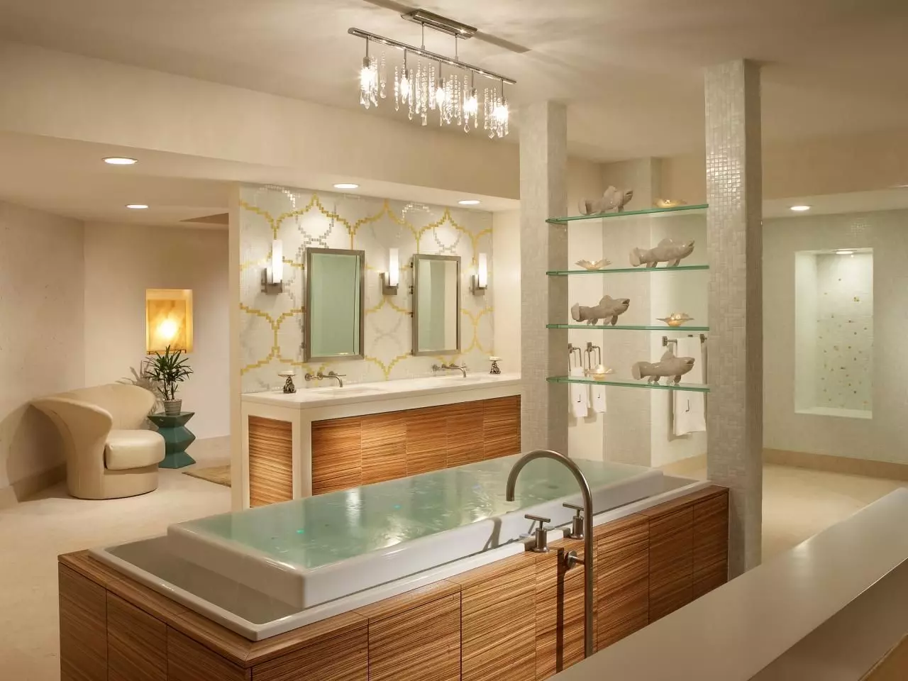 Badkamer (165 foto's): bad en douche in één kamer. Mooie en stijlvolle voorbeelden. We kiezen de organisator. Ergonomie opties, ontwerp 10167_160