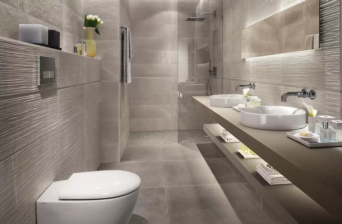 Kupaonica (165 fotografija): Kupaonica i tuš u jednoj sobi. Lijepi i elegantni primjeri. Odabrali smo organizator. Opcije ergonomije, dizajn 10167_2