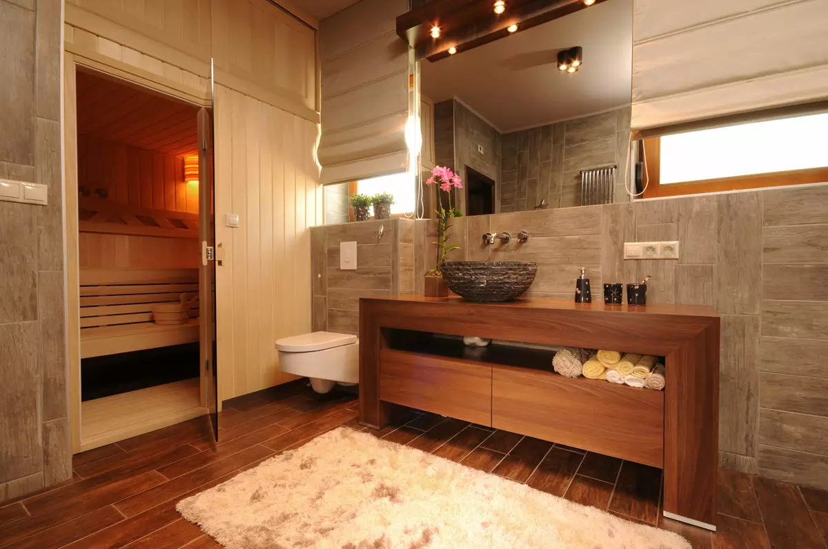 Łazienka (165 zdjęć): wanna i prysznic w jednym pokoju. Piękne i stylowe przykłady. Wybieramy organizatora. Opcje ergonomii, projektowanie 10167_29