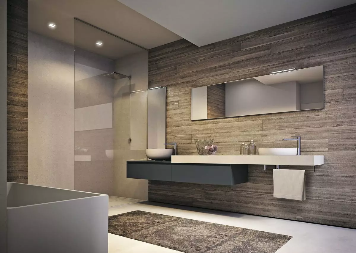 Łazienka (165 zdjęć): wanna i prysznic w jednym pokoju. Piękne i stylowe przykłady. Wybieramy organizatora. Opcje ergonomii, projektowanie 10167_3