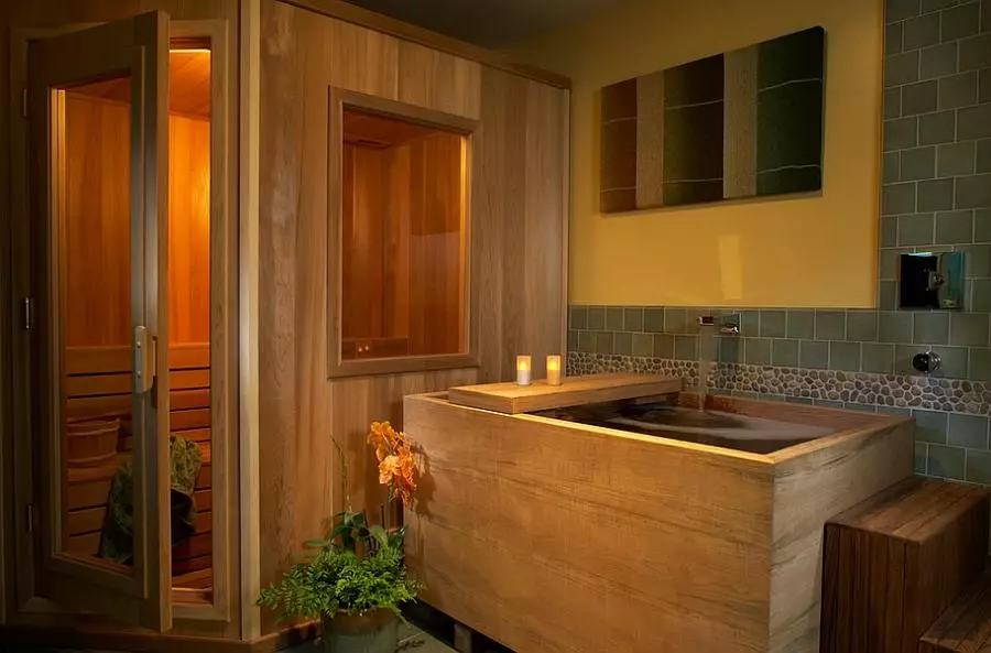 Fürdőszoba (165 fotók): Bath és zuhanyzó egy szobában. Gyönyörű és stílusos példák. A szervezőt választjuk. Ergonómia lehetőségek, tervezés 10167_31