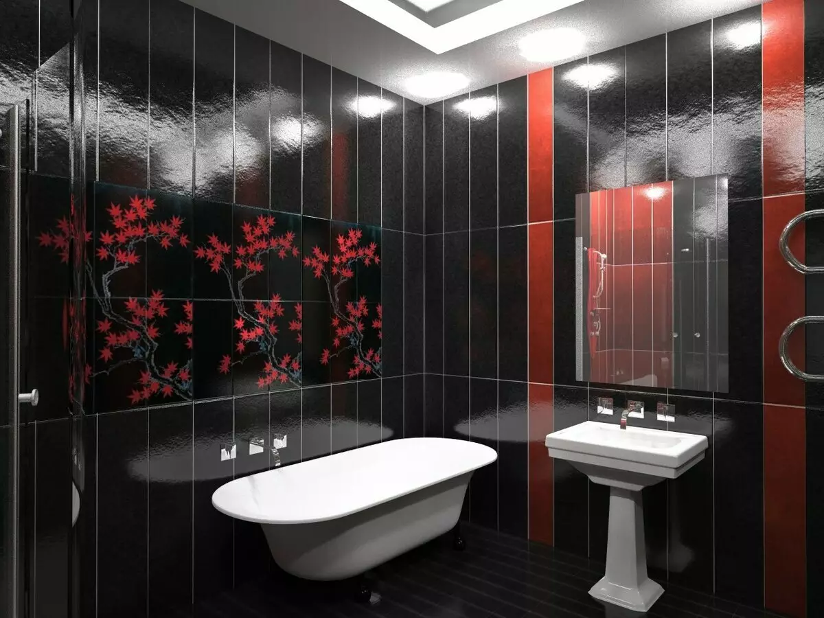 Fürdőszoba (165 fotók): Bath és zuhanyzó egy szobában. Gyönyörű és stílusos példák. A szervezőt választjuk. Ergonómia lehetőségek, tervezés 10167_61
