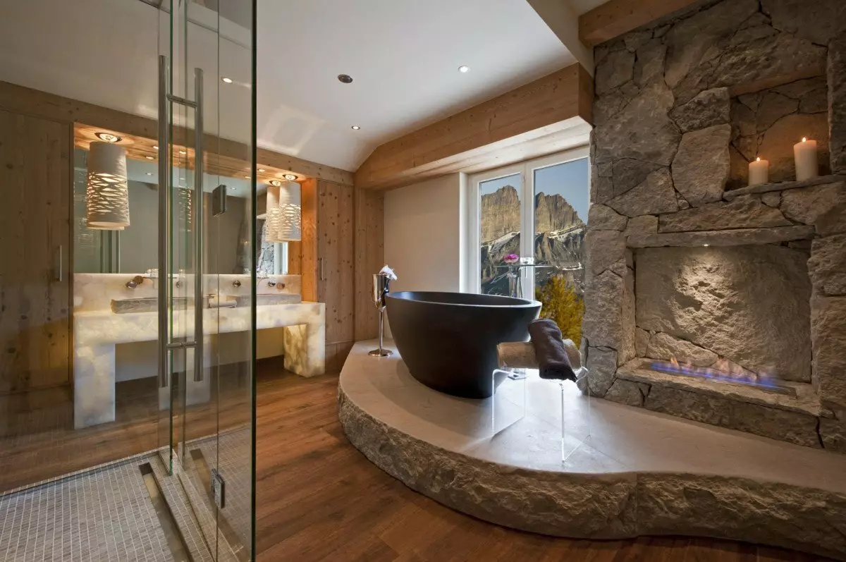 Fürdőszoba (165 fotók): Bath és zuhanyzó egy szobában. Gyönyörű és stílusos példák. A szervezőt választjuk. Ergonómia lehetőségek, tervezés 10167_65