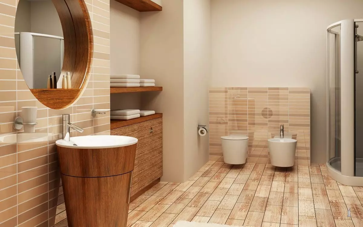 Fürdőszoba (165 fotók): Bath és zuhanyzó egy szobában. Gyönyörű és stílusos példák. A szervezőt választjuk. Ergonómia lehetőségek, tervezés 10167_75