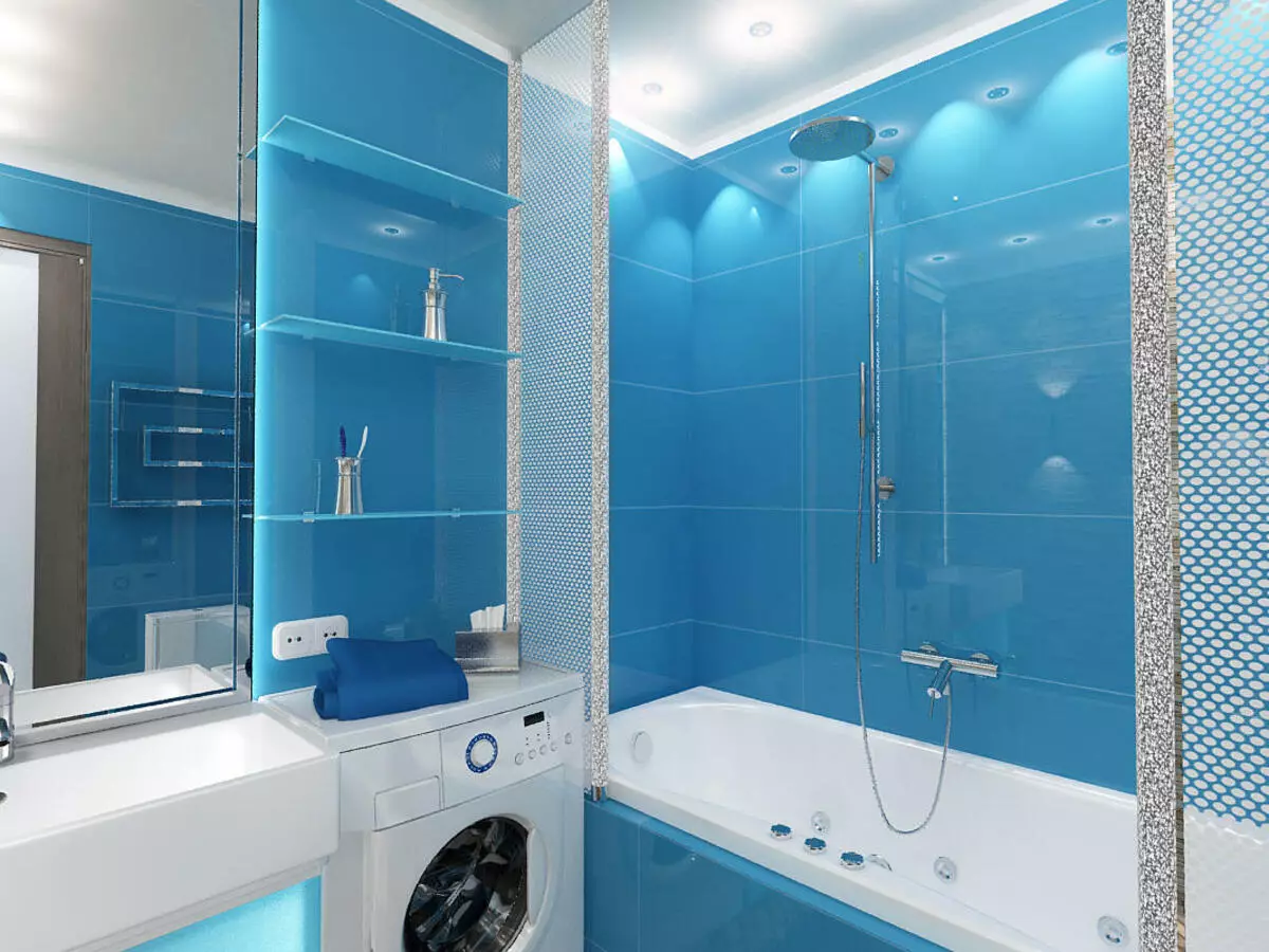 Fürdőszoba (165 fotók): Bath és zuhanyzó egy szobában. Gyönyörű és stílusos példák. A szervezőt választjuk. Ergonómia lehetőségek, tervezés 10167_8