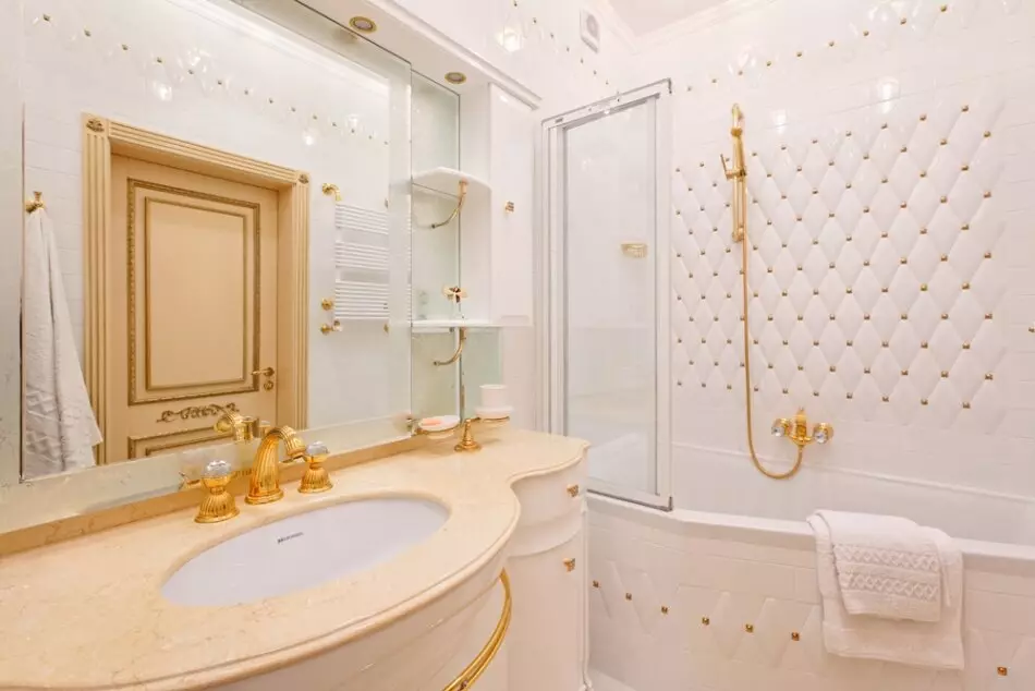 Łazienka (165 zdjęć): wanna i prysznic w jednym pokoju. Piękne i stylowe przykłady. Wybieramy organizatora. Opcje ergonomii, projektowanie 10167_87