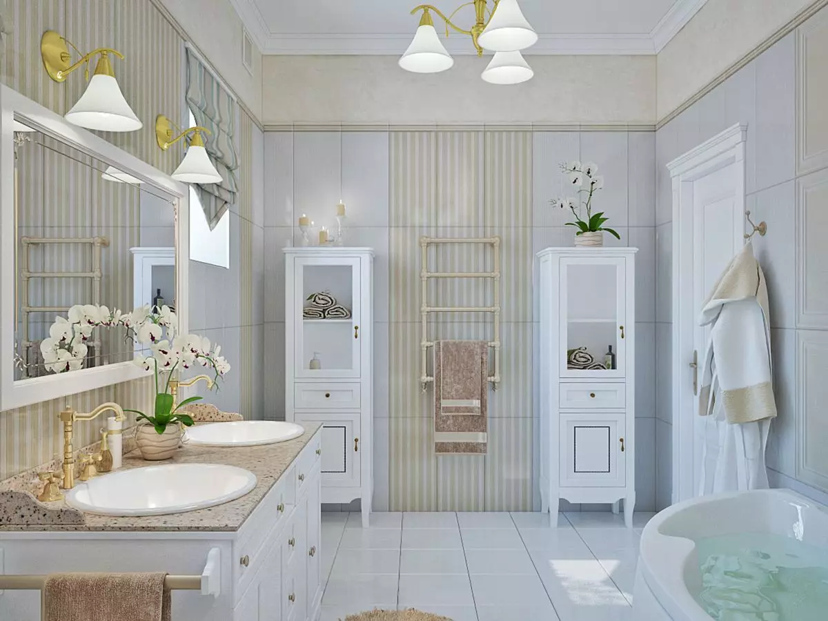 حمام (165 صورة): حوض استحمام ودش في غرفة واحدة. أمثلة جميلة وأنيقة. نختار المنظم. خيارات بيئة العمل، التصميم 10167_95