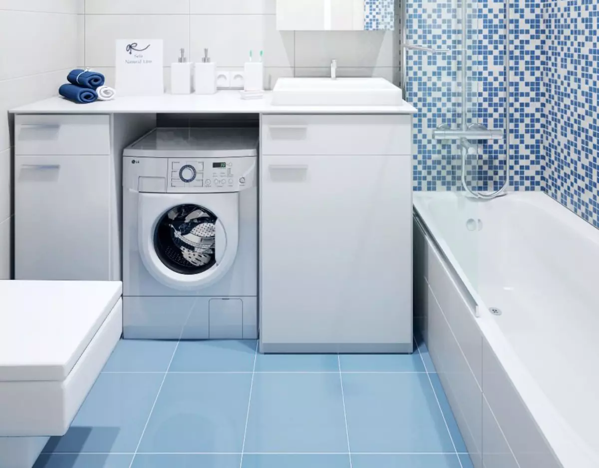 Ванная комната со стиральной машиной
