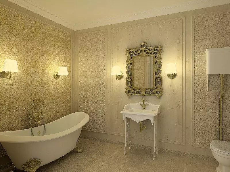 Sconce Bathroom: Em di dîwêr de modelên avdanê yên avan li ser klasîk û şêwazek din hilbijêrin 10177_27