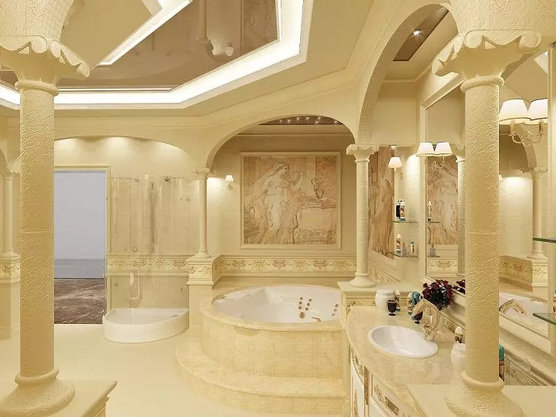Sconce de baño: eliximos modelos impermeables nun clásico e outro estilo na parede 10177_30