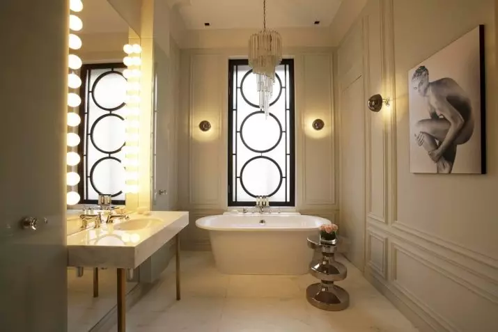 Đèn treo tường phòng tắm: Chúng tôi chọn các mô hình chống nước trong một phong cách cổ điển và khác trên tường 10177_47
