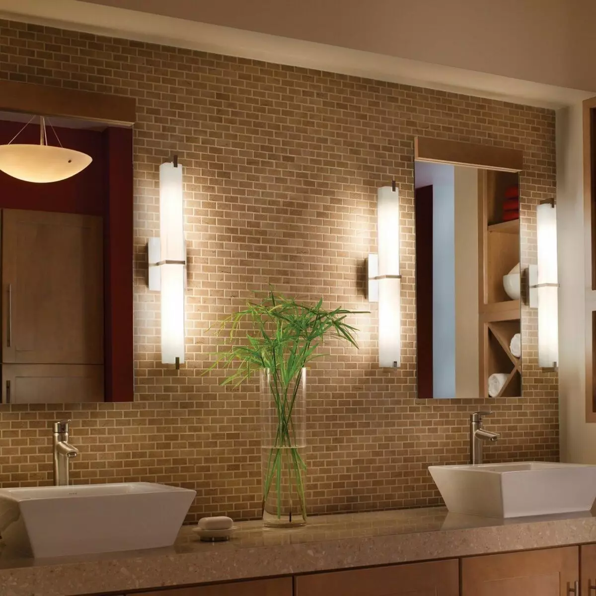 Banheiro Sconce: Nós escolhemos modelos à prova d'água em um estilo clássico e outro na parede 10177_49