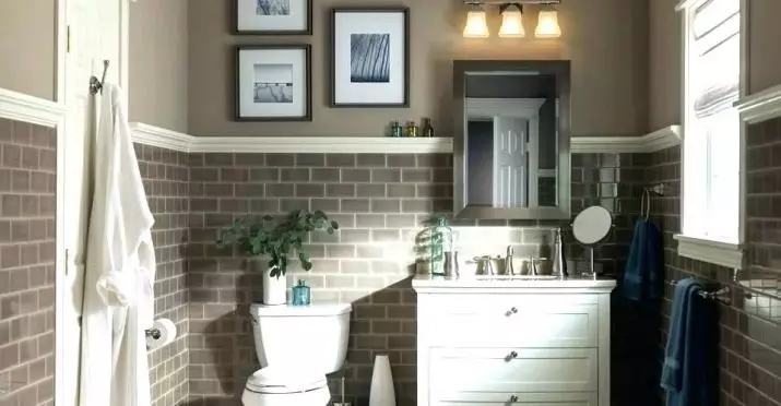 Bathroom Sconce: Ni elektas akvorezista modelojn en klasika kaj alia stilo sur la muro 10177_56