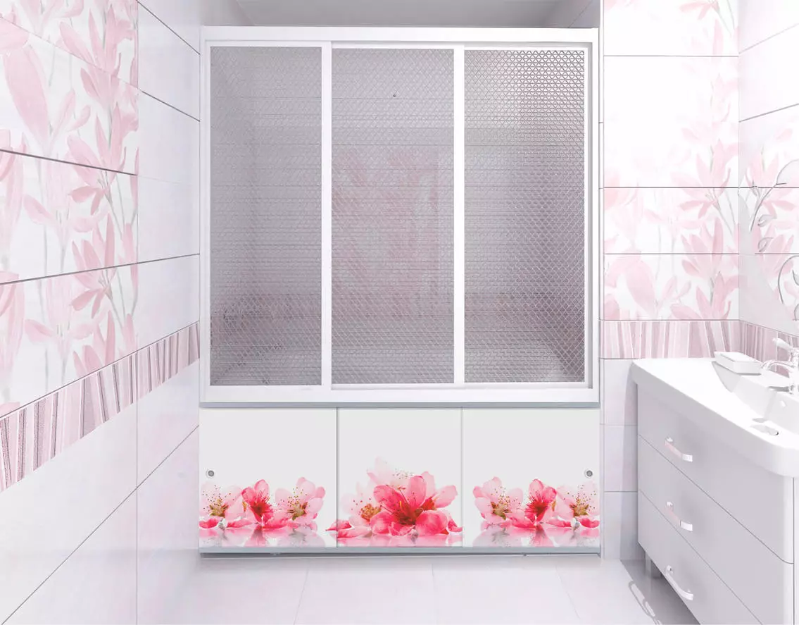 Plastic curtains para sa banyo: 