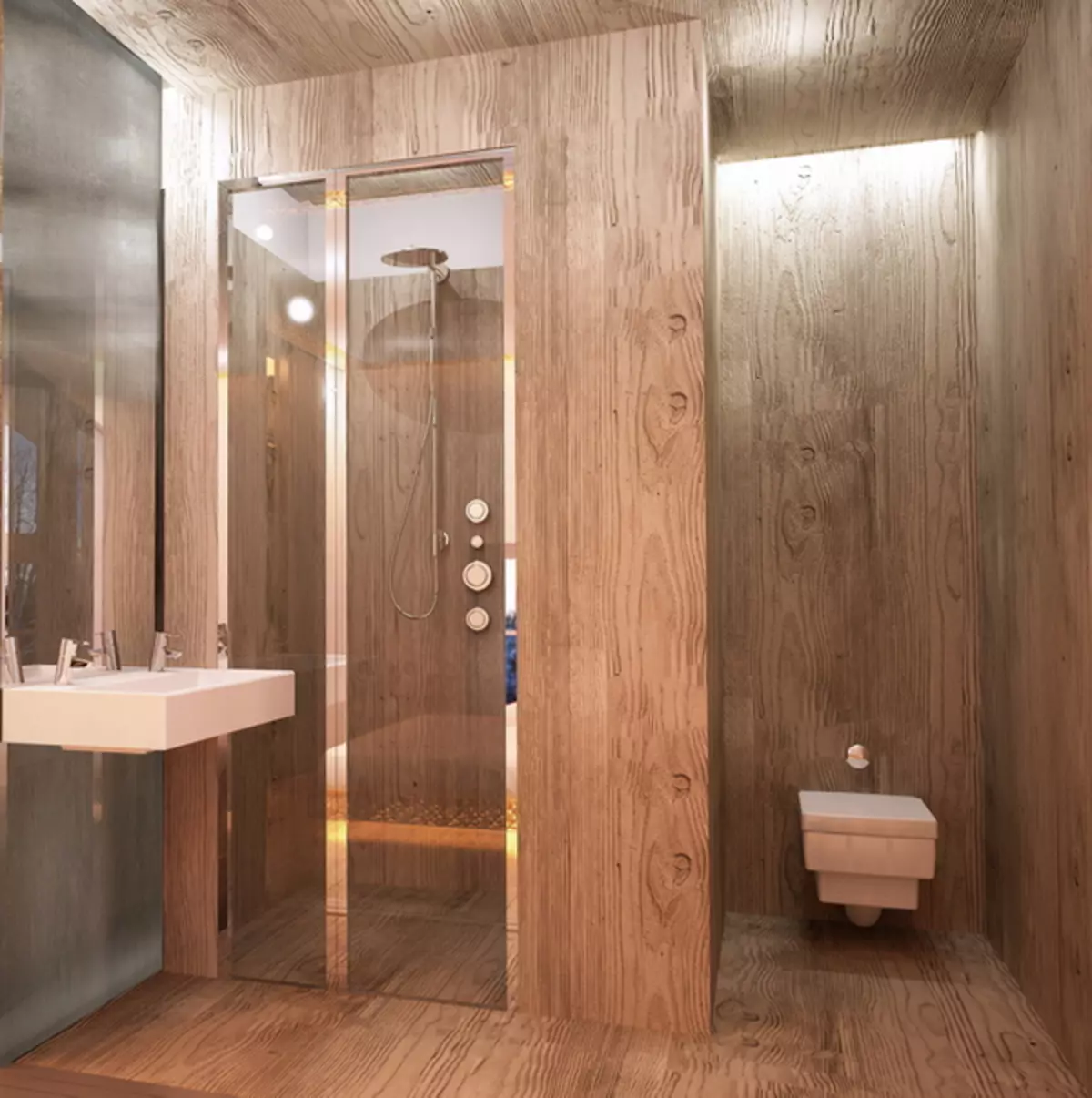Thiết kế phòng tắm với vòi hoa sen (115 ảnh): Thiết kế một bồn tắm nhỏ với vòi hoa sen, phòng tắm thiết kế nội thất có máy giặt trong một ngôi nhà riêng 10181_53
