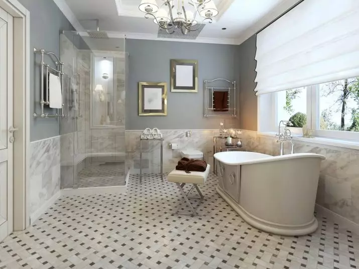 Thiết kế phòng tắm với vòi hoa sen (115 ảnh): Thiết kế một bồn tắm nhỏ với vòi hoa sen, phòng tắm thiết kế nội thất có máy giặt trong một ngôi nhà riêng 10181_68