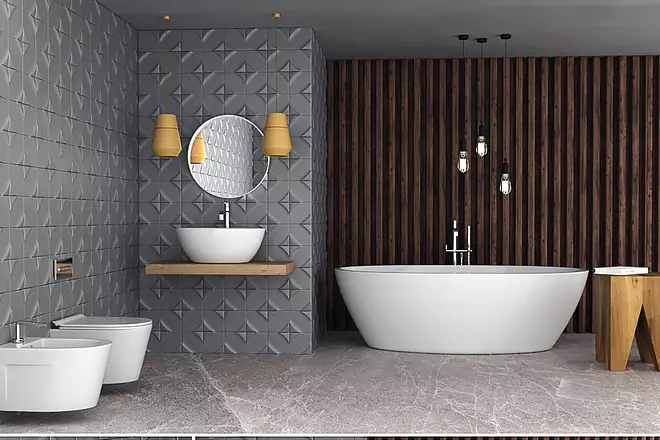 बड़े बाथरूम डिजाइन (75 फोटो): इंटीरियर में उदाहरण, परियोजना विकल्प 10183_12