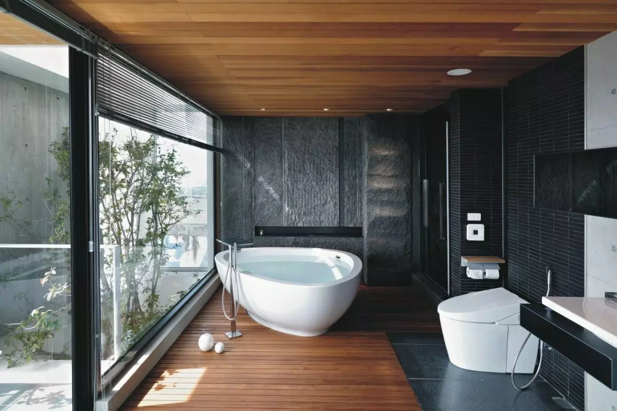 बड़े बाथरूम डिजाइन (75 फोटो): इंटीरियर में उदाहरण, परियोजना विकल्प 10183_27