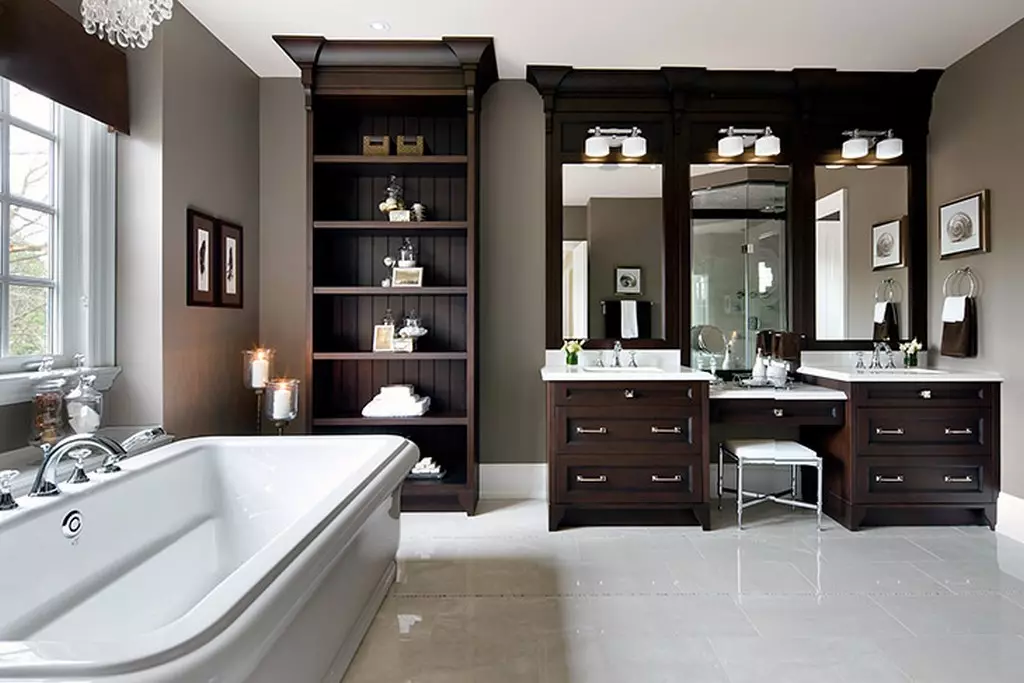 Desain kamar mandi ageung (75 poto): conto dina kaayaan interior, pilihan proyék 10183_3