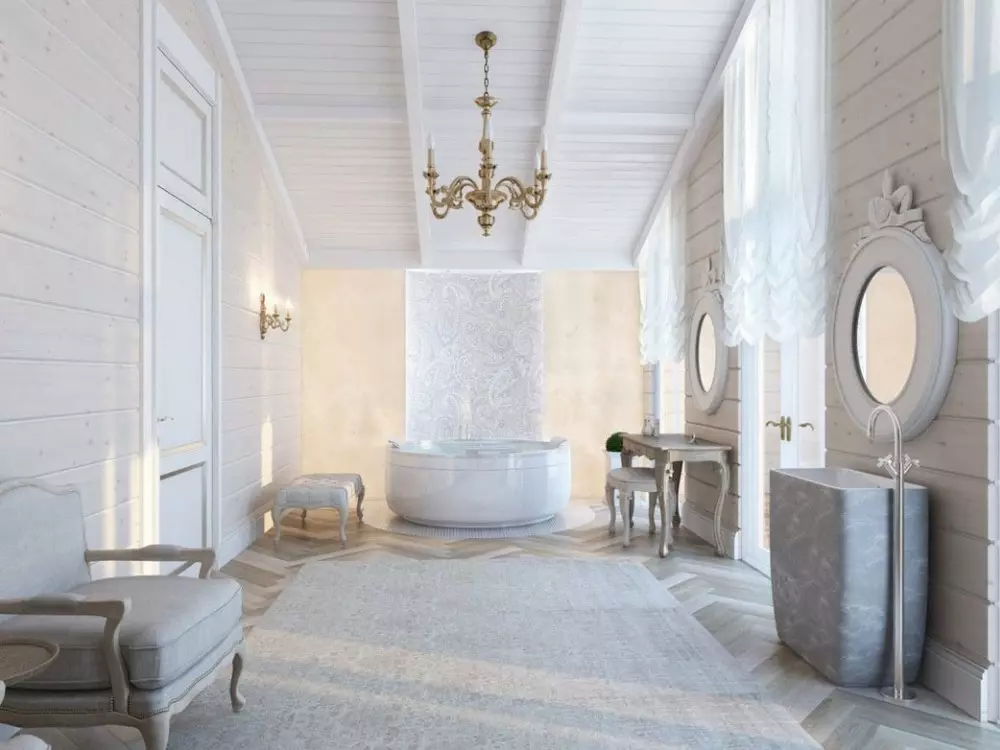 Дизайн великої ванної кімнати (75 фото): приклади в інтер'єрі, варіанти проектів 10183_33