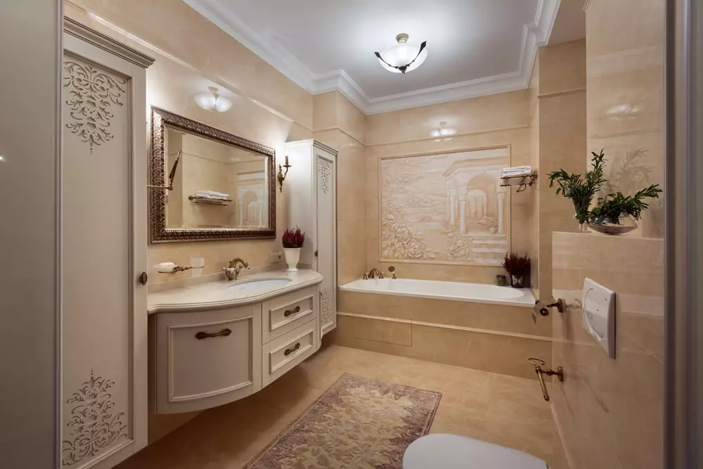 Дизайн великої ванної кімнати (75 фото): приклади в інтер'єрі, варіанти проектів 10183_37