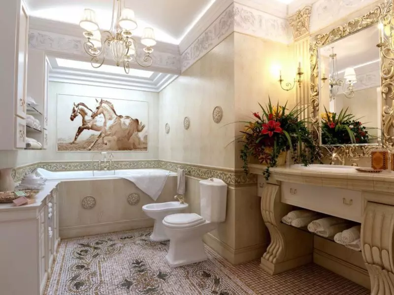 Desain kamar mandi ageung (75 poto): conto dina kaayaan interior, pilihan proyék 10183_38