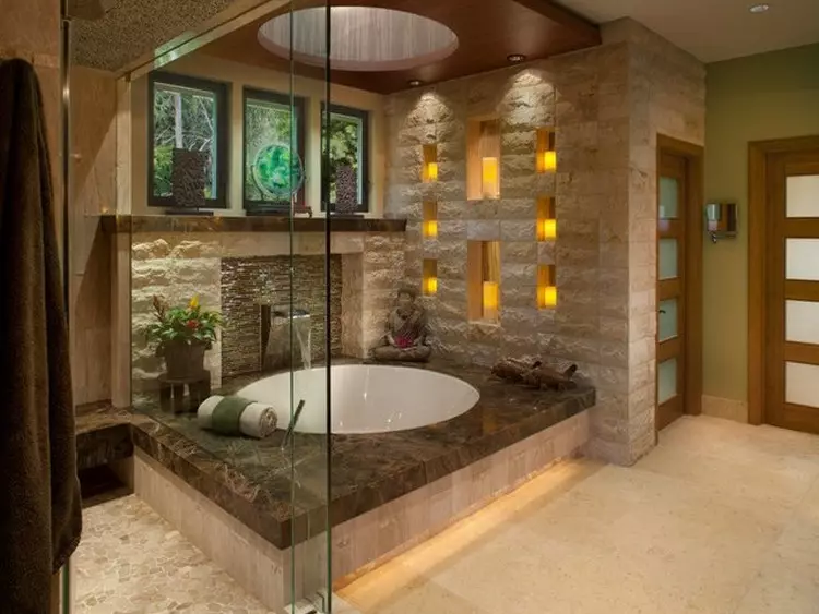 Desain kamar mandi ageung (75 poto): conto dina kaayaan interior, pilihan proyék 10183_47