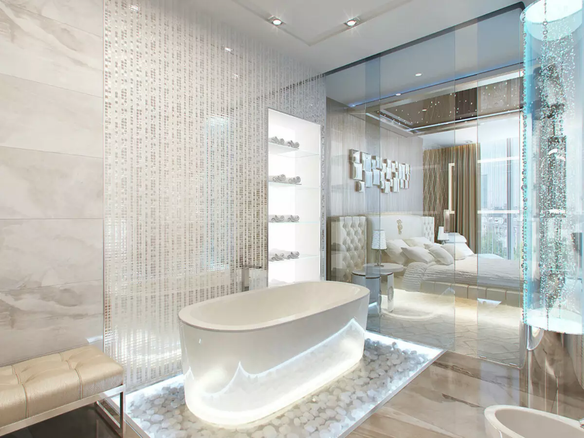 Дизайн великої ванної кімнати (75 фото): приклади в інтер'єрі, варіанти проектів 10183_52