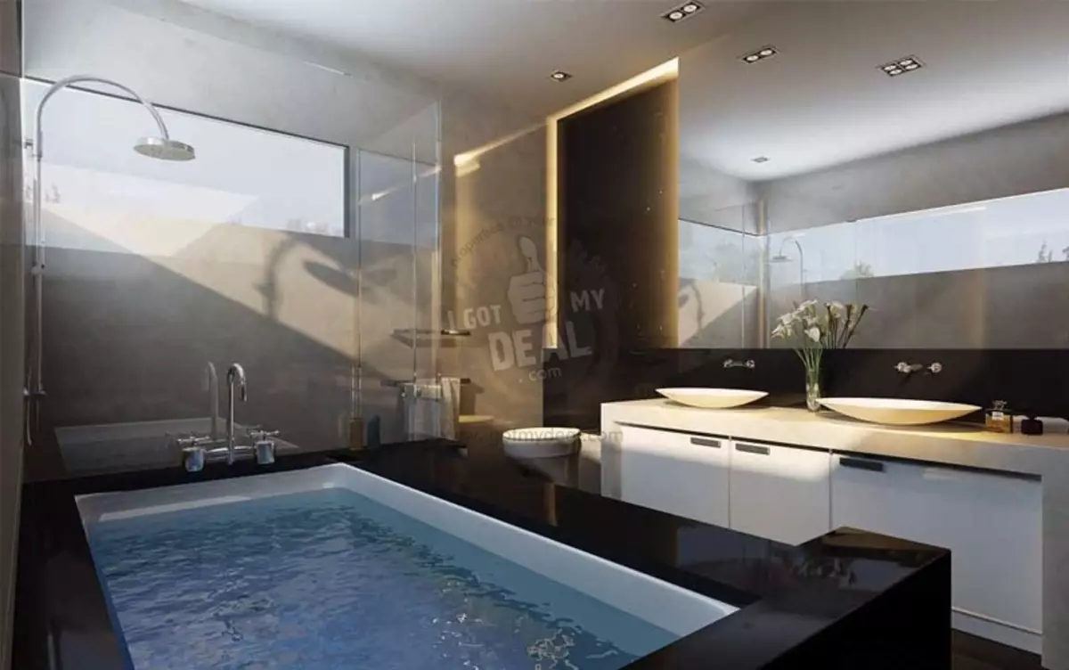 Desain kamar mandi ageung (75 poto): conto dina kaayaan interior, pilihan proyék 10183_53