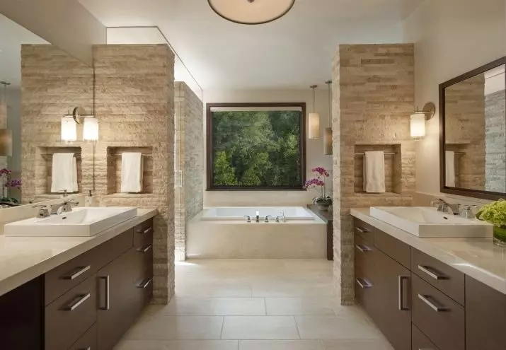 Дизайн великої ванної кімнати (75 фото): приклади в інтер'єрі, варіанти проектів 10183_59