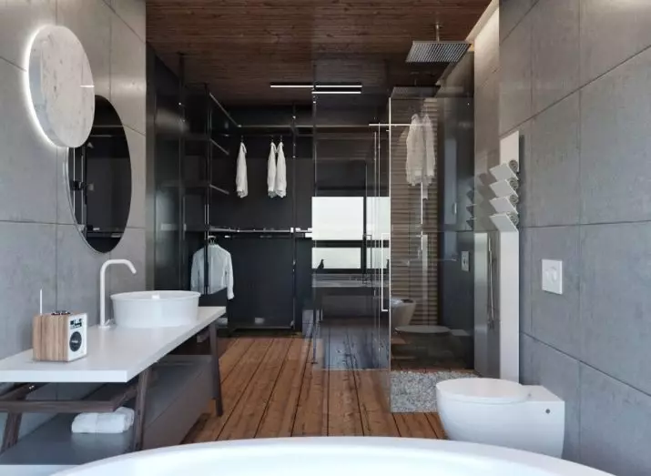 बड़े बाथरूम डिजाइन (75 फोटो): इंटीरियर में उदाहरण, परियोजना विकल्प 10183_61