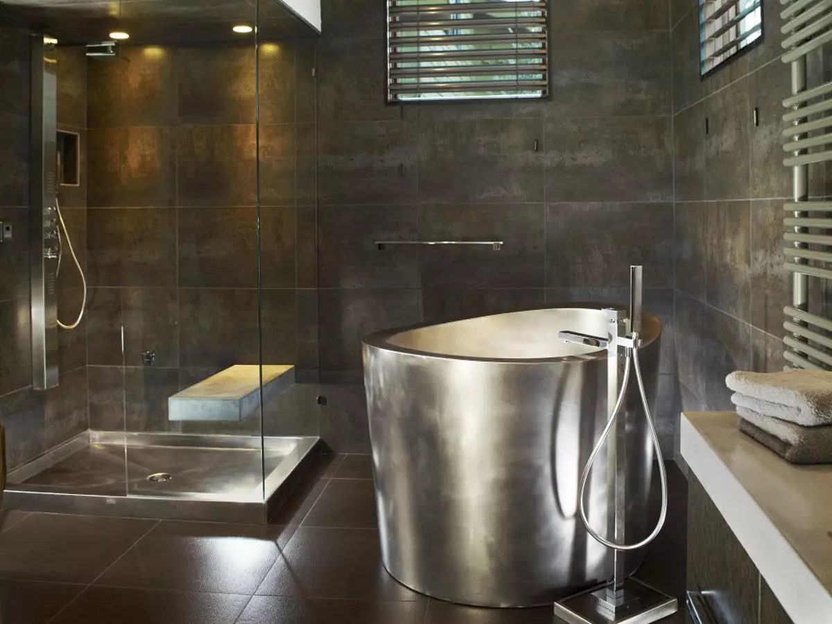 大理石浴室（98張照片）：在房間設計的大理石浴室，白色大理石和木材的組合在浴室，內部的例子 10185_42