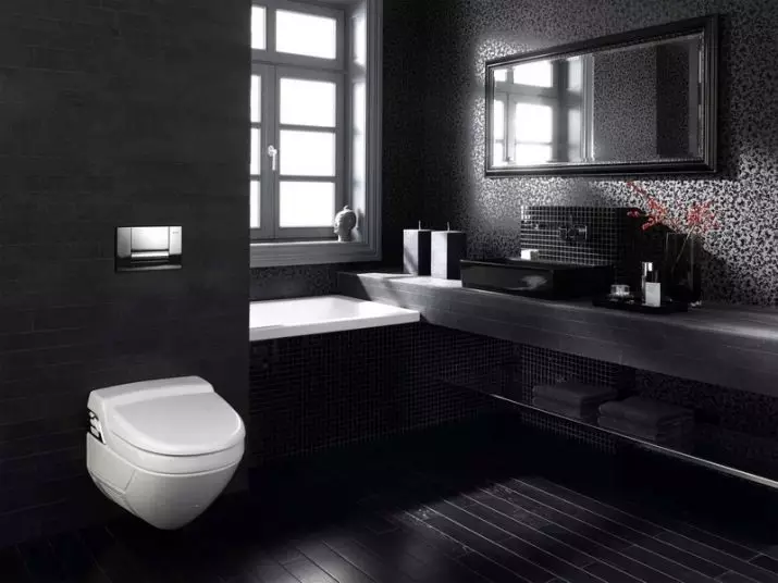 Szürke fürdőszoba (77 fotó): Szürke színű szoba kialakítása. Válasszon színt és stílusokat. A kék, rózsaszín, sárga és türkiz kombinációja. Példák a modern belső térre 10189_26