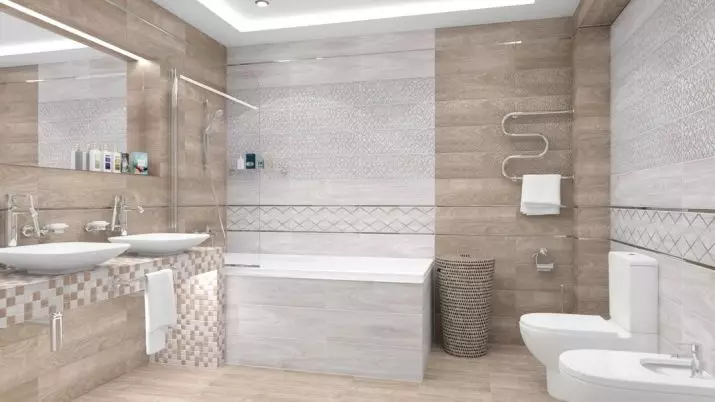 Szürke fürdőszoba (77 fotó): Szürke színű szoba kialakítása. Válasszon színt és stílusokat. A kék, rózsaszín, sárga és türkiz kombinációja. Példák a modern belső térre 10189_34