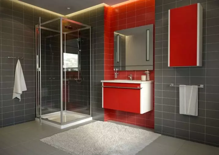 Szürke fürdőszoba (77 fotó): Szürke színű szoba kialakítása. Válasszon színt és stílusokat. A kék, rózsaszín, sárga és türkiz kombinációja. Példák a modern belső térre 10189_35