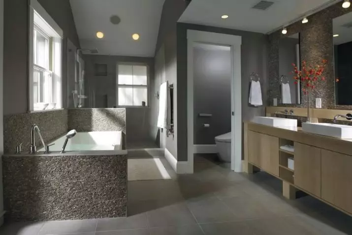 Сіра ванна (77 фото): дизайн кімнати в сірих тонах. Вибираємо колір і стиль. Поєднання блакитного, рожевого, жовтого і бірюзового. Приклади сучасного інтер'єру 10189_38