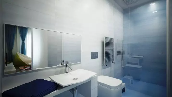 Szürke fürdőszoba (77 fotó): Szürke színű szoba kialakítása. Válasszon színt és stílusokat. A kék, rózsaszín, sárga és türkiz kombinációja. Példák a modern belső térre 10189_40