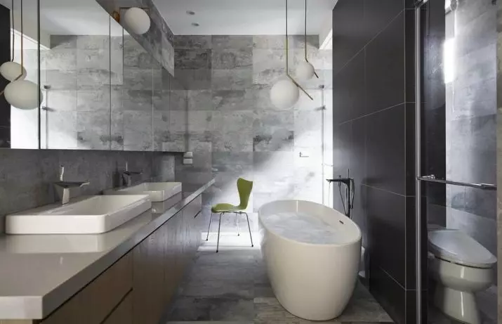 Сіра ванна (77 фото): дизайн кімнати в сірих тонах. Вибираємо колір і стиль. Поєднання блакитного, рожевого, жовтого і бірюзового. Приклади сучасного інтер'єру 10189_44