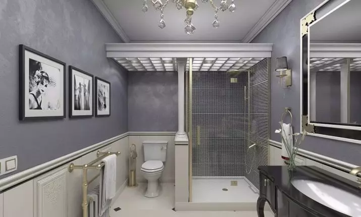Szürke fürdőszoba (77 fotó): Szürke színű szoba kialakítása. Válasszon színt és stílusokat. A kék, rózsaszín, sárga és türkiz kombinációja. Példák a modern belső térre 10189_51