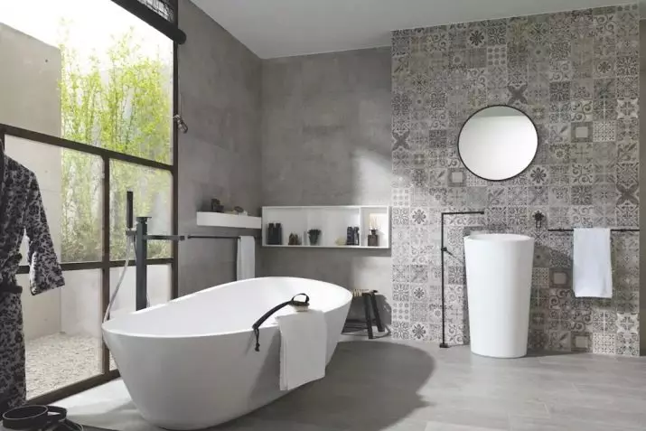 Szürke fürdőszoba (77 fotó): Szürke színű szoba kialakítása. Válasszon színt és stílusokat. A kék, rózsaszín, sárga és türkiz kombinációja. Példák a modern belső térre 10189_67