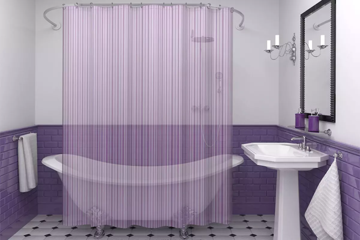 Sliding curtains for the bathroom: plastic screen and retractable shower, corner and other models 10192_29