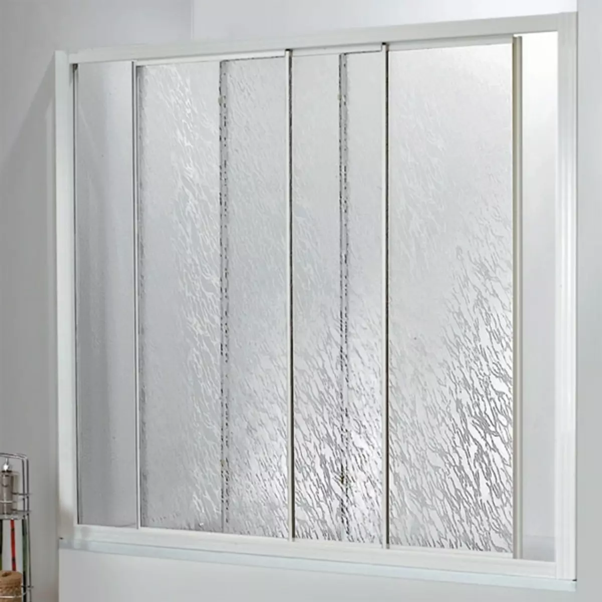 Sliding curtains for the bathroom: plastic screen and retractable shower, corner and other models 10192_46