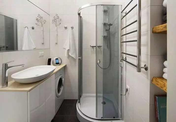 طراحی حمام با یک ماشین لباسشویی با مساحت 4 کیلومتر. متر (46 عکس): پروژه حمام با ماشین توالت و ماشین لباسشویی، برنامه ریزی موفقیت آمیز 10199_20