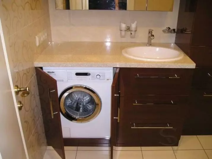 Design del bagno con lavatrice con una superficie di 4 km. M (46 foto): Progetto per il bagno con WC e lavatrice, Pianificazione di successo 10199_26