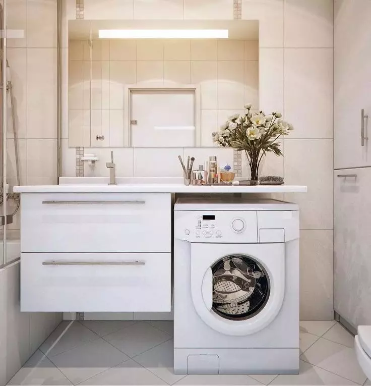 Desain kamar mandi kanthi mesin cuci kanthi area 4 km. M (46 foto): proyek kamar mandi nganggo jamban lan mesin cuci, perencanaan sukses 10199_29