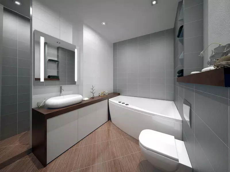 Design fürdőszoba 7 négyzetméter. METER (58 FOTÓK): Szoba belseje ablakkal és anélkül, példák a sikeres tervezésre 10200_15